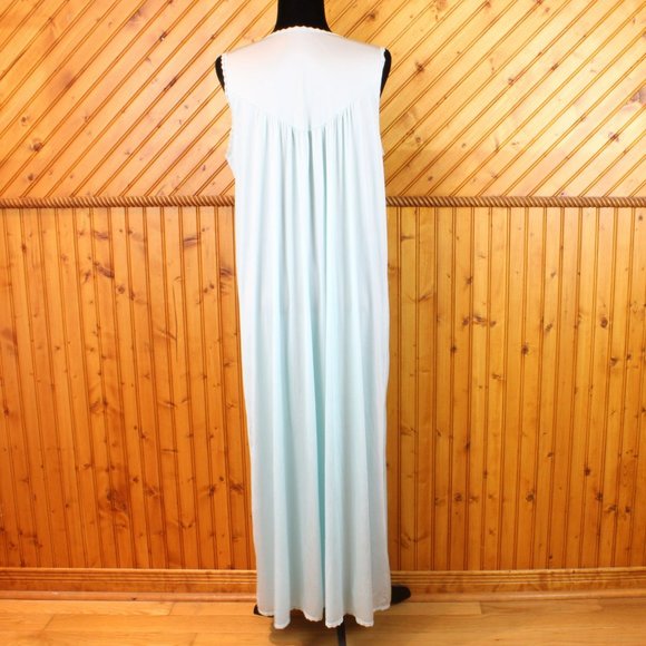Vintage Van Raalte Nylon Nightgown Large Sleepwear Maxi Sleeveless Summer SW29 - Picture 4 of 8
